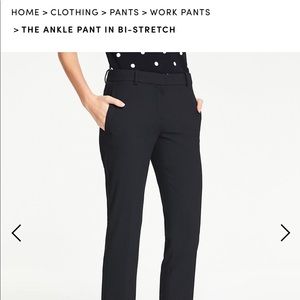Ann Taylor Bi-Stretch Ankle Pant size 6